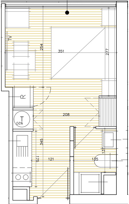 Plano técnico del modelo A7 del Edificio Don Tomás