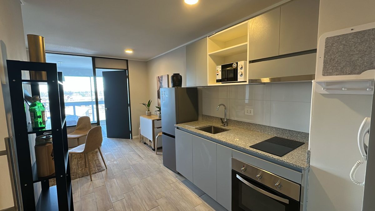 Cocina de un departamento modelo B9B del Edificio Don Tomás