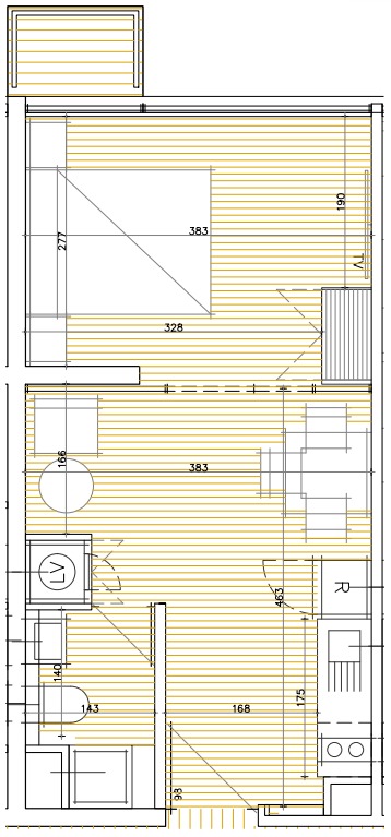 Plano técnico del modelo B9B del Edificio Don Tomás